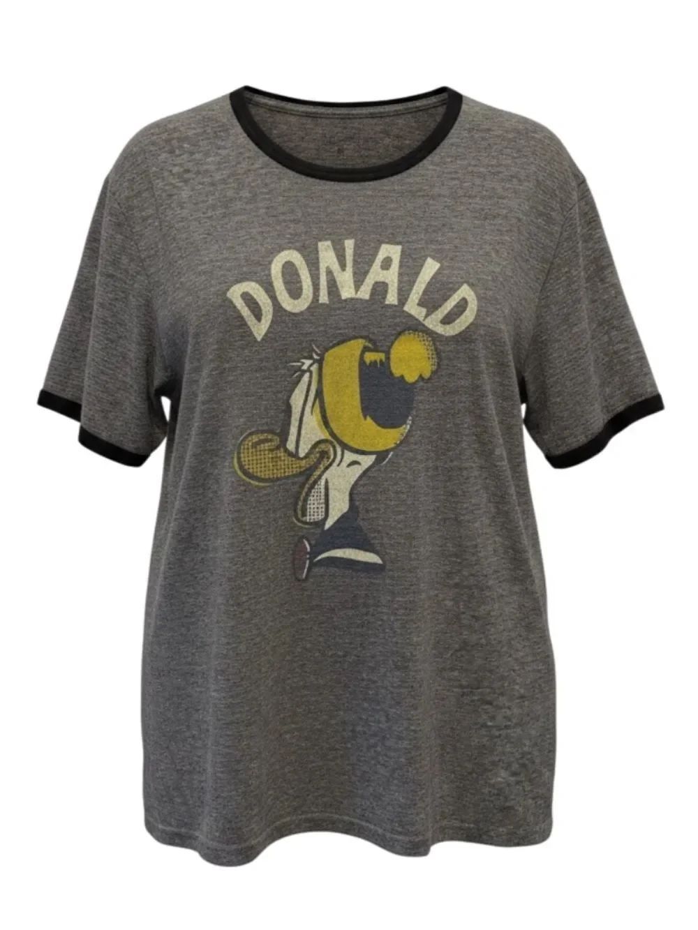 Old Navy Retro Distressed Disney Donald Duck Ringer T-Shirt